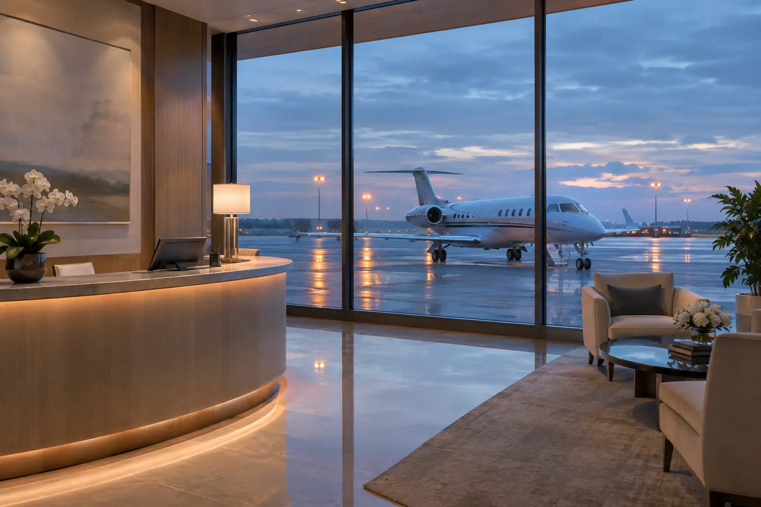 Private terminal front desk