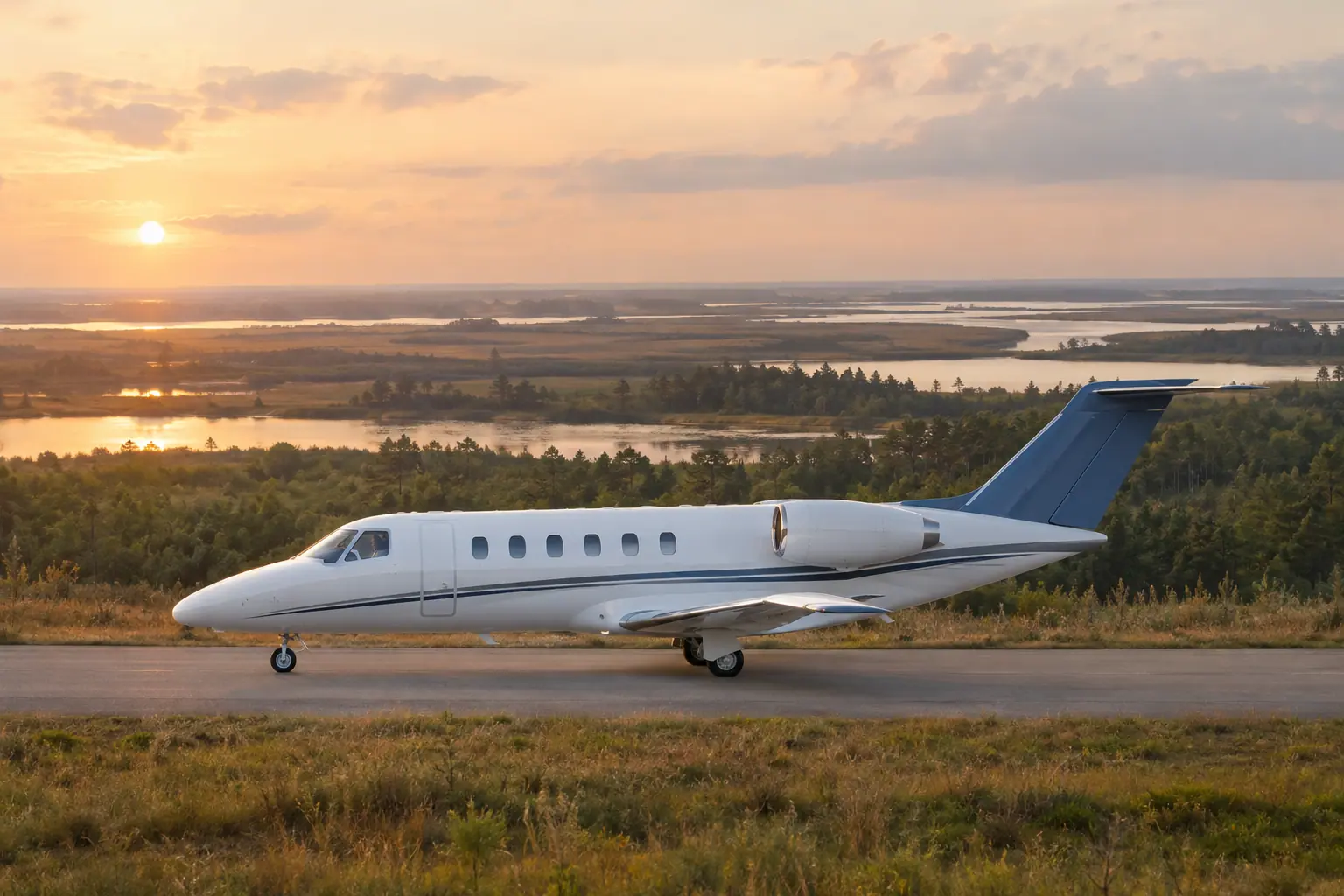 Light jet on the ramp