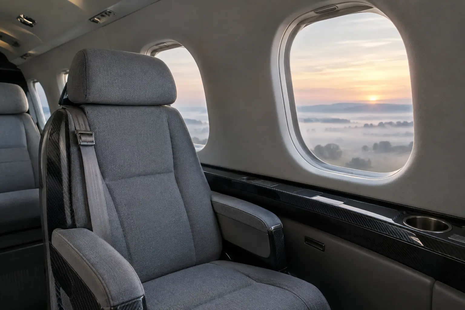 Turboprop cabin interior